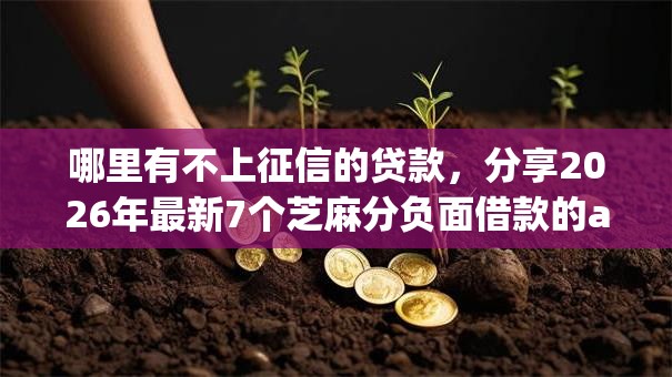 哪里有不上征信的贷款,分享2026年最新7个芝麻分负面借款的app 哪里有不上征信的贷款,分享2026年最新7个芝麻分负面借款的app
