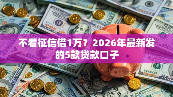 不看征信借1万?2026年最新发的5款贷款口子 不看征信借1万?2026年最新发的5款贷款口子