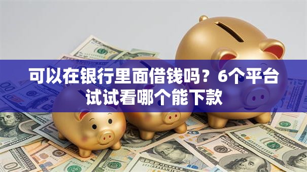 可以在银行里面借钱吗?6个平台试试看哪个能下款 可以在银行里面借钱吗?6个平台试试看哪个能下款