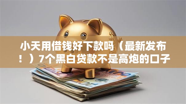 小天用借钱好下款吗(最新发布!)7个黑白贷款不是高炮的口子 小天用借钱好下款吗(最新发布!)7个黑白贷款不是高炮的口子