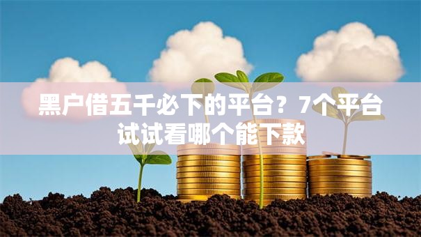 黑户借五千必下的平台?7个平台试试看哪个能下款 黑户借五千必下的平台?7个平台试试看哪个能下款