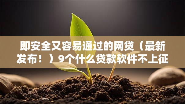 即安全又容易通过的网贷(最新发布!)9个什么贷款软件不上征信不用还 即安全又容易通过的网贷(最新发布!)9个什么贷款软件不上征信不用还
