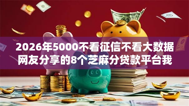 2026年5000不看征信不看大数据网友分享的8个芝麻分贷款平台我觉得不错！