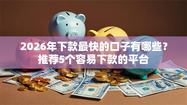 2026年下款最快的口子有哪些？推荐5个容易下款的平台