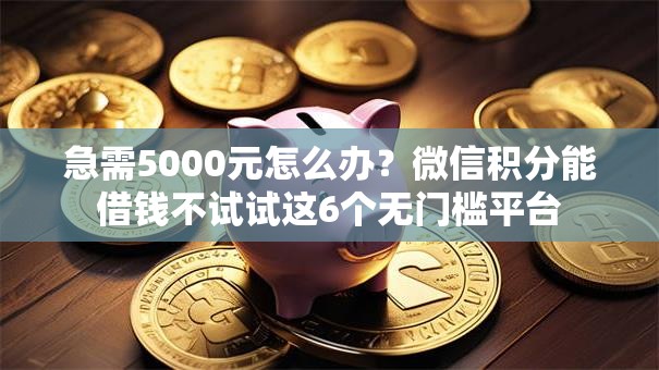 急需5000元怎么办？微信积分能借钱不试试这6个无门槛平台