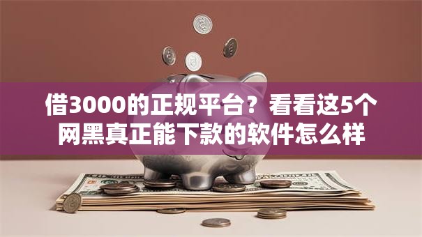 借3000的正规平台?看看这5个网黑真正能下款的软件怎么样 借3000的正规平台?看看这5个网黑真正能下款的软件怎么样