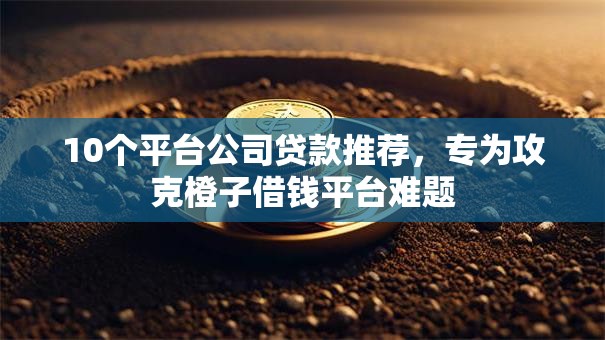 10个平台公司贷款推荐，专为攻克橙子借钱平台难题