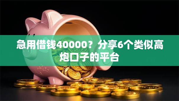 急用借钱40000？分享6个类似高炮口子的平台