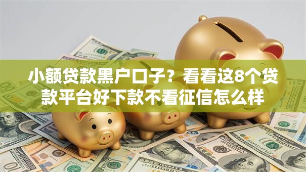 小额贷款黑户口子？看看这8个贷款平台好下款不看征信怎么样