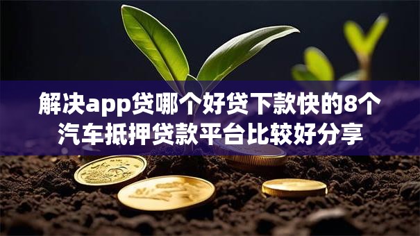 解决app贷哪个好贷下款快的8个汽车抵押贷款平台比较好分享