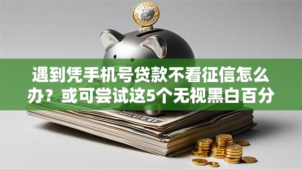 遇到凭手机号贷款不看征信怎么办？或可尝试这5个无视黑白百分百下款的借款软件