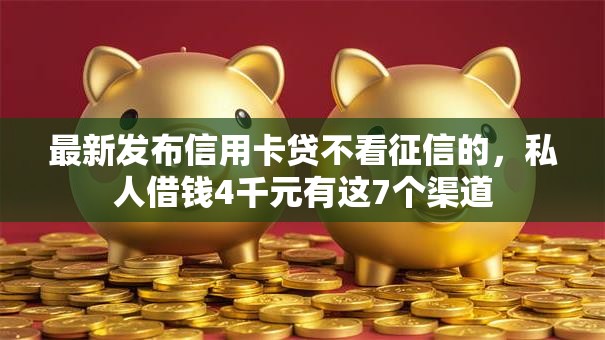 最新发布信用卡贷不看征信的，私人借钱4千元有这7个渠道