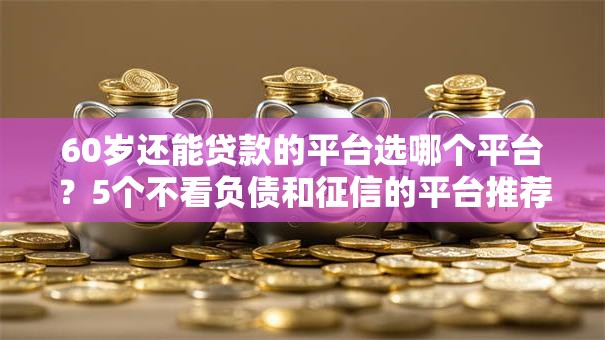 60岁还能贷款的平台选哪个平台？5个不看负债和征信的平台推荐
