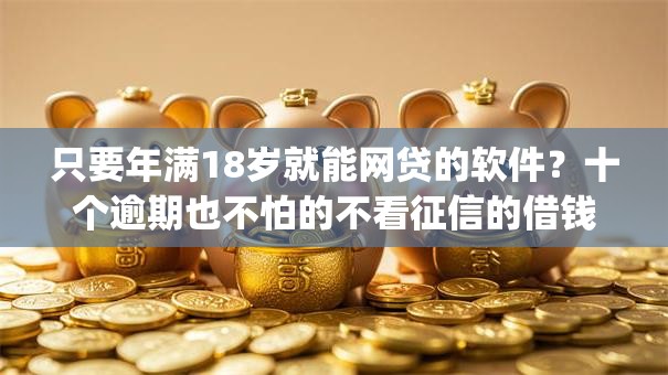 只要年满18岁就能网贷的软件？十个逾期也不怕的不看征信的借钱app