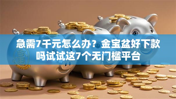 急需7千元怎么办?金宝盆好下款吗试试这7个无门槛平台 急需7千元怎么办?金宝盆好下款吗试试这7个无门槛平台