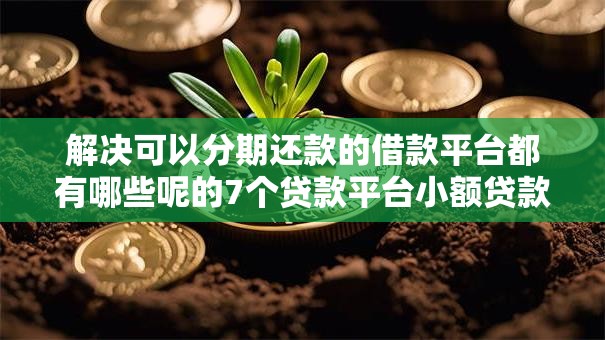 解决可以分期还款的借款平台都有哪些呢的7个贷款平台小额贷款分享