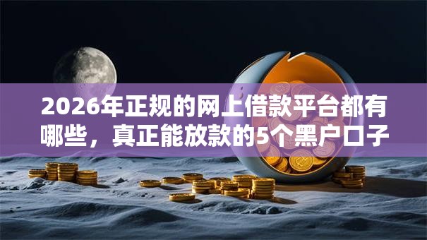 2026年正规的网上借款平台都有哪些，真正能放款的5个黑户口子秒下的推荐
