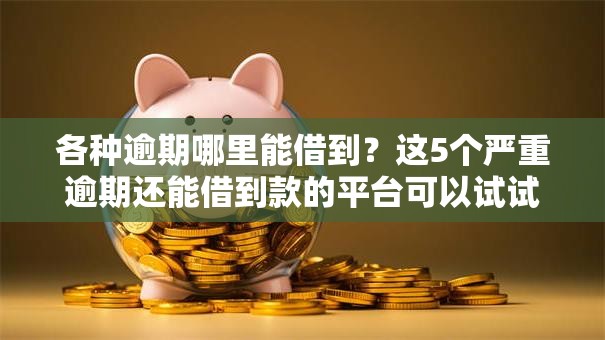 各种逾期哪里能借到？这5个严重逾期还能借到款的平台可以试试