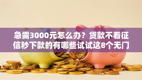 急需3000元怎么办?贷款不看征信秒下款的有哪些试试这8个无门槛平台 急需3000元怎么办?贷款不看征信秒下款的有哪些试试这8个无门槛平台