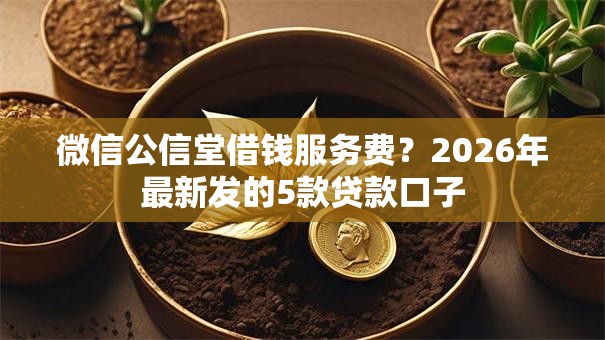 微信公信堂借钱服务费？2026年最新发的5款贷款口子