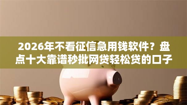 2026年不看征信急用钱软件?盘点十大靠谱秒批网贷轻松贷的口子 2026年不看征信急用钱软件?盘点十大靠谱秒批网贷轻松贷的口子