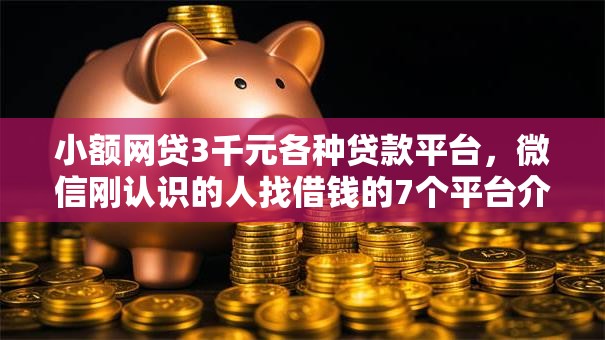 小额网贷3千元各种贷款平台，微信刚认识的人找借钱的7个平台介绍