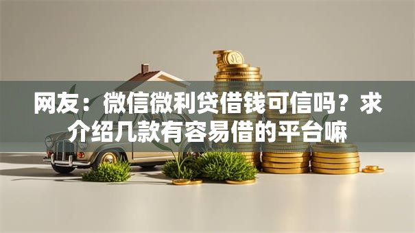网友:微信微利贷借钱可信吗?求介绍几款有容易借的平台嘛 网友:微信微利贷借钱可信吗?求介绍几款有容易借的平台嘛