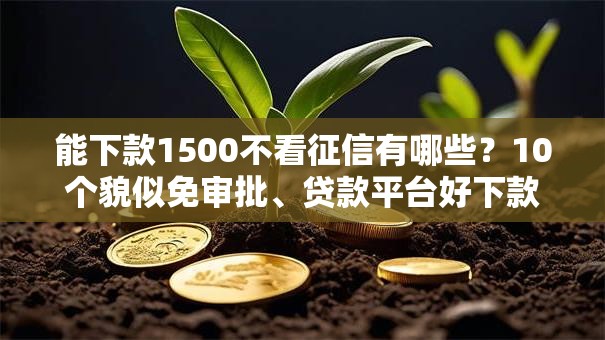 能下款1500不看征信有哪些?10个貌似免审批、贷款平台好下款合集 能下款1500不看征信有哪些?10个貌似免审批、贷款平台好下款合集