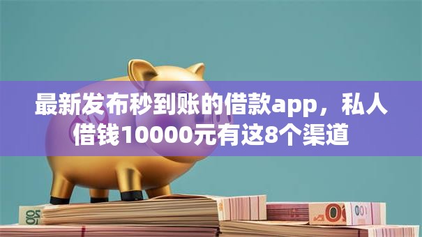 最新发布秒到账的借款app，私人借钱10000元有这8个渠道