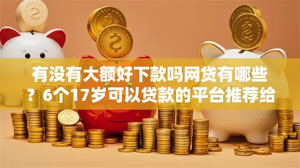 有没有大额好下款吗网贷有哪些?6个17岁可以贷款的平台推荐给你 有没有大额好下款吗网贷有哪些?6个17岁可以贷款的平台推荐给你
