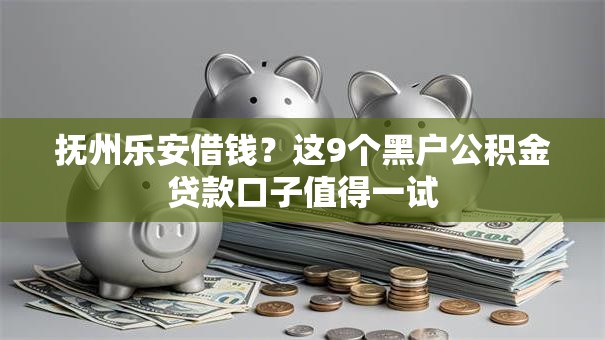 抚州乐安借钱？这9个黑户公积金贷款口子值得一试