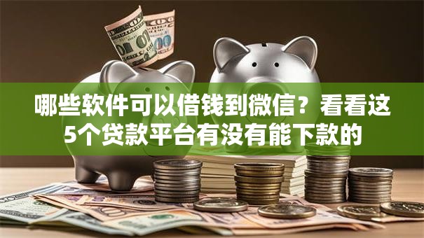 哪些软件可以借钱到微信?看看这5个贷款平台有没有能下款的 哪些软件可以借钱到微信?看看这5个贷款平台有没有能下款的