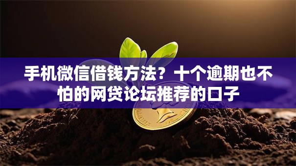 手机微信借钱方法?十个逾期也不怕的网贷论坛推荐的口子 手机微信借钱方法?十个逾期也不怕的网贷论坛推荐的口子