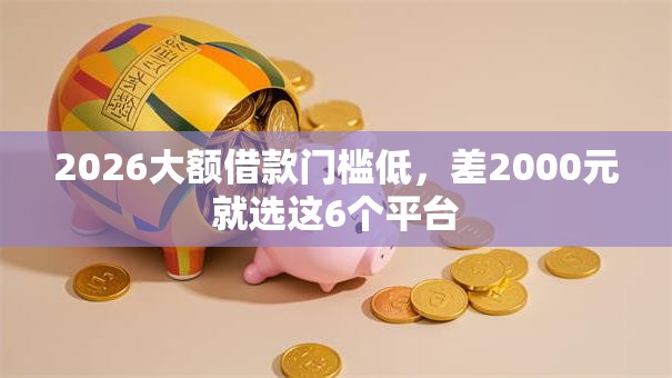 2026大额借款门槛低,差2000元就选这6个平台 2026大额借款门槛低,差2000元就选这6个平台