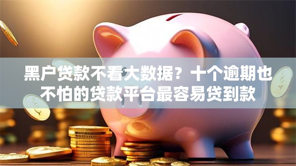 黑户贷款不看大数据?十个逾期也不怕的贷款平台最容易贷到款 黑户贷款不看大数据?十个逾期也不怕的贷款平台最容易贷到款