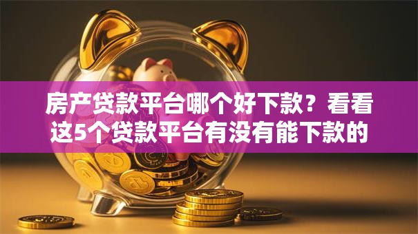 房产贷款平台哪个好下款？看看这5个贷款平台有没有能下款的