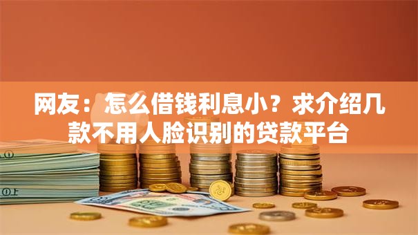 网友:怎么借钱利息小?求介绍几款不用人脸识别的贷款平台 网友:怎么借钱利息小?求介绍几款不用人脸识别的贷款平台