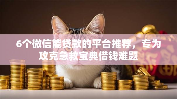 6个微信能贷款的平台推荐,专为攻克急救宝典借钱难题 6个微信能贷款的平台推荐,专为攻克急救宝典借钱难题