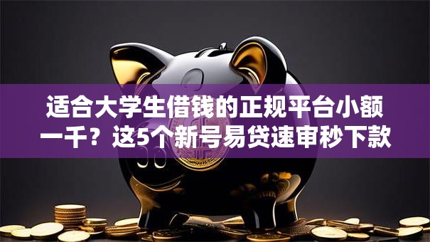适合大学生借钱的正规平台小额一千？这5个新号易贷速审秒下款口子可以试试