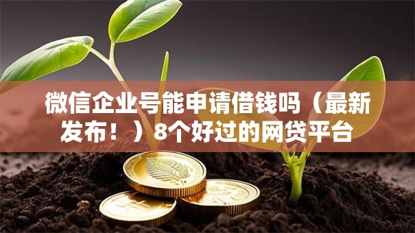 微信企业号能申请借钱吗（最新发布！）8个好过的网贷平台