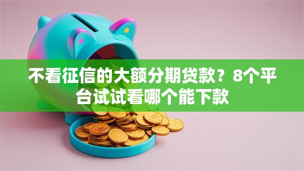 不看征信的大额分期贷款?8个平台试试看哪个能下款 不看征信的大额分期贷款?8个平台试试看哪个能下款