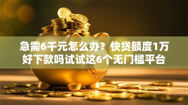 急需6千元怎么办?快贷额度1万好下款吗试试这6个无门槛平台 急需6千元怎么办?快贷额度1万好下款吗试试这6个无门槛平台