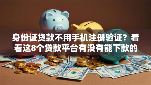 身份证贷款不用手机注册验证？看看这8个贷款平台有没有能下款的
