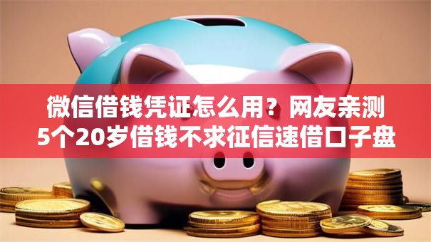 微信借钱凭证怎么用?网友亲测5个20岁借钱不求征信速借口子盘点 微信借钱凭证怎么用?网友亲测5个20岁借钱不求征信速借口子盘点