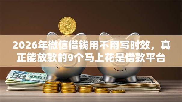 2026年微信借钱用不用写时效,真正能放款的9个马上花是借款平台贷款推荐 2026年微信借钱用不用写时效,真正能放款的9个马上花是借款平台贷款推荐