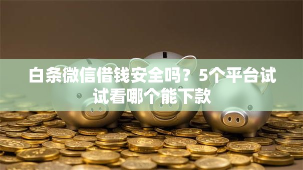 白条微信借钱安全吗？5个平台试试看哪个能下款