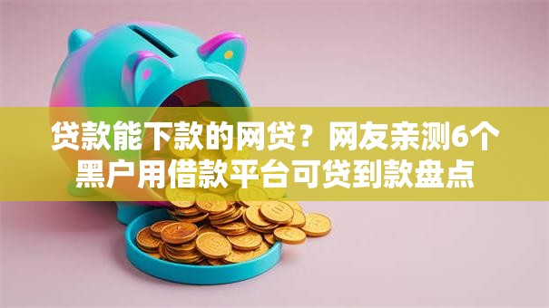 贷款能下款的网贷?网友亲测6个黑户用借款平台可贷到款盘点 贷款能下款的网贷?网友亲测6个黑户用借款平台可贷到款盘点