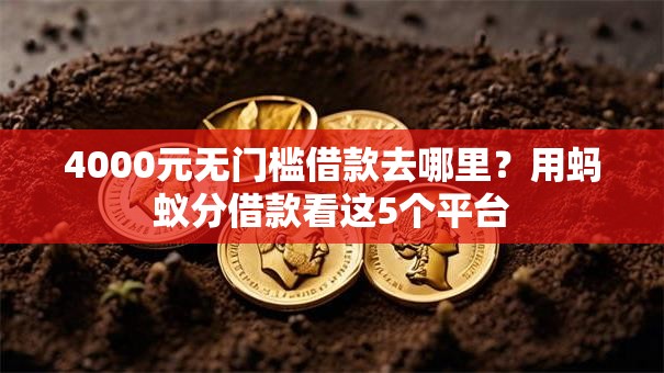 4000元无门槛借款去哪里?用蚂蚁分借款看这5个平台 4000元无门槛借款去哪里?用蚂蚁分借款看这5个平台