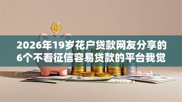 2026年19岁花户贷款网友分享的6个不看征信容易贷款的平台我觉得不错！