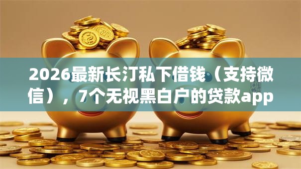 2026最新长汀私下借钱（支持微信），7个无视黑白户的贷款app无私分享